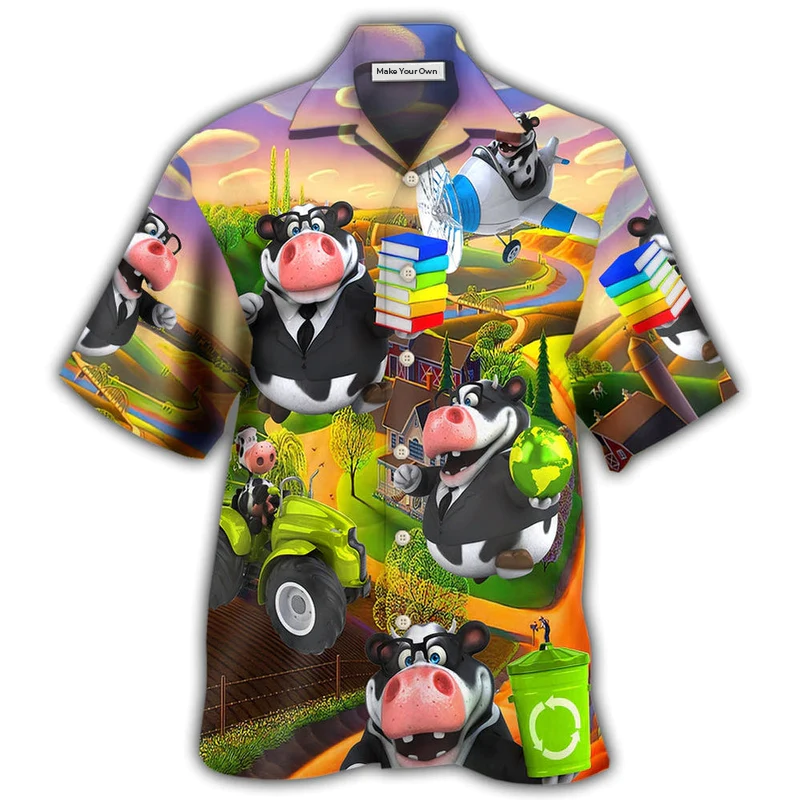 Cow Agricultural Teacher - Hawaiian Shirt