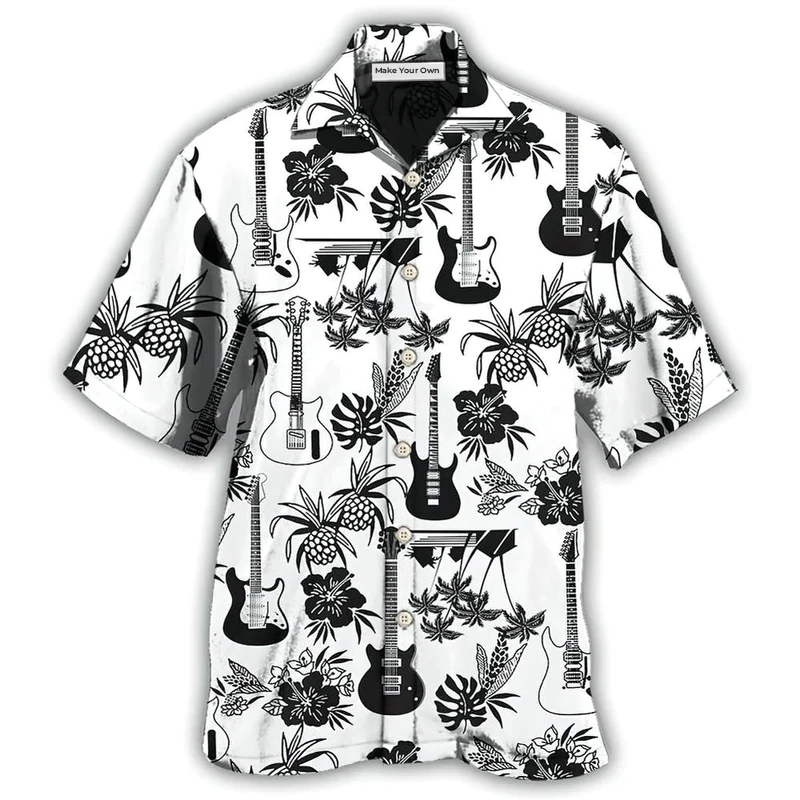 Guitar Music With Electric Guitar - Hawaiian Shirt